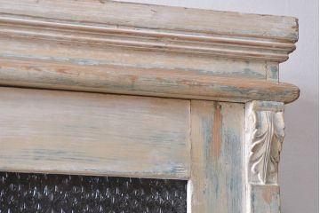 アンティーク家具　フランスアンティーク オリジナルペイントのかわいいカップボード(キャビネット、食器棚)