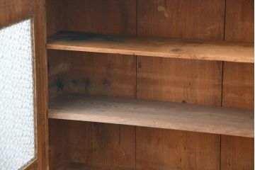 アンティーク家具　フランスアンティーク オリジナルペイントのかわいいカップボード(キャビネット、食器棚)