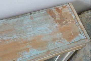 アンティーク家具　フランスアンティーク オリジナルペイントのかわいいカップボード(キャビネット、食器棚)