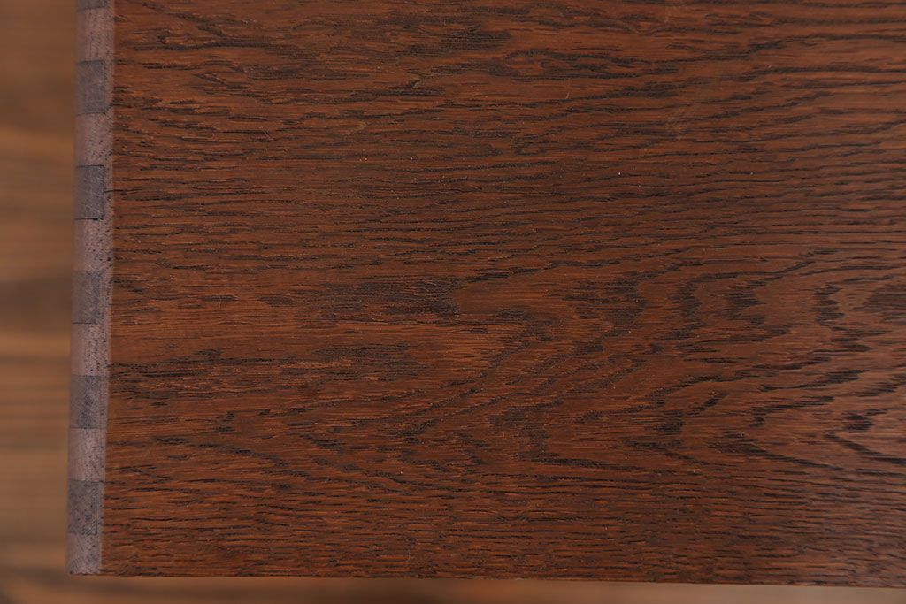 アンティーク家具　アンティーク 古いナラ材のシンプルな6杯小引き出し