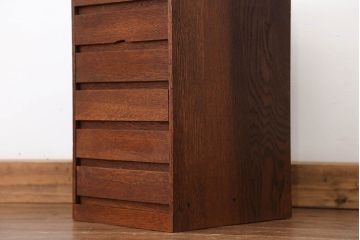 アンティーク家具　アンティーク 古いナラ材のシンプルな6杯小引き出し