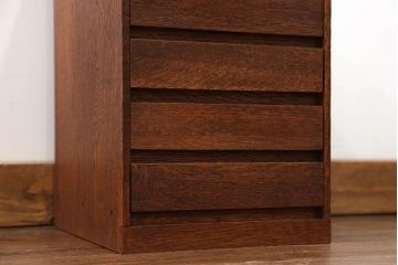 アンティーク家具　アンティーク 古いナラ材のシンプルな6杯小引き出し