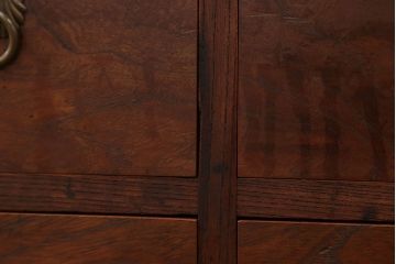 アンティーク家具　アンティーク 少々難有り　古い欅材の四杯小引き出し