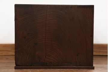 アンティーク家具　アンティーク 少々難有り　古い欅材の四杯小引き出し