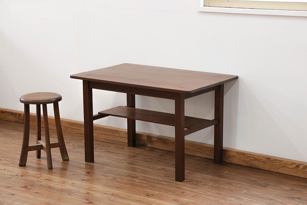 レトロ家具　昭和レトロ シンプルな作業台(テーブル、机)