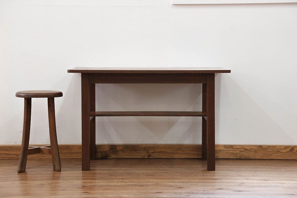 レトロ家具　昭和レトロ シンプルな作業台(テーブル、机)