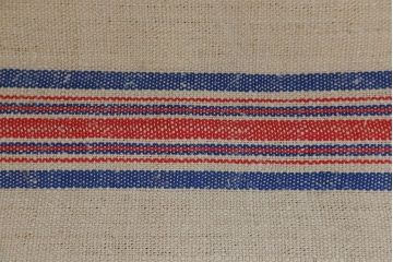 アンティーク家具　アンティークリネン座面の折り畳みスツール