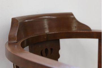 アンティーク家具　大正ロマン 古いナラ材の回転椅子(デスクチェア、回転イス)