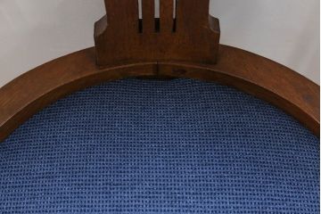 アンティーク家具　大正ロマン 古いナラ材の回転椅子(デスクチェア、回転イス)