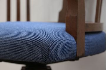 アンティーク家具　大正ロマン 古いナラ材の回転椅子(デスクチェア、回転イス)