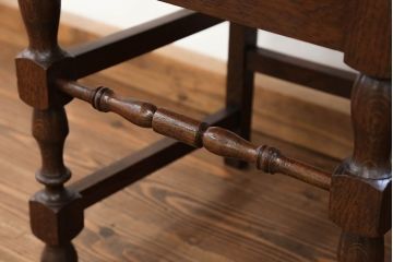 アンティーク家具　フランスアンティーク　オーク材　上質なアールデコ　ラッシチェア2脚セット(1)(椅子、イス)