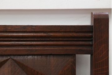 アンティーク家具　フランスアンティーク　オーク材　上質なアールデコ　ラッシチェア2脚セット(2)(椅子、イス)