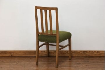 レトロ家具　アンティーク 古いナラ材のレトロな椅子(イス、チェア)