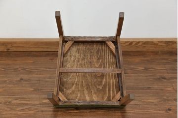 レトロ家具　アンティーク 古いナラ材のレトロな椅子(イス、チェア)