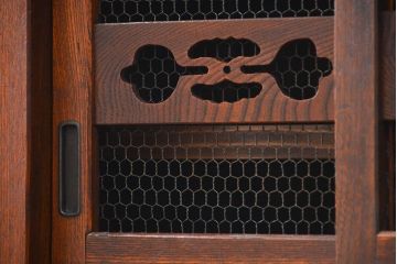 アンティーク家具　アンティーク 前面欅材!重厚な六尺水屋箪笥(食器棚、収納棚)