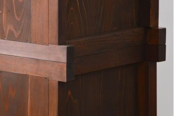 アンティーク家具　アンティーク 前面欅材!重厚な六尺水屋箪笥(食器棚、収納棚)