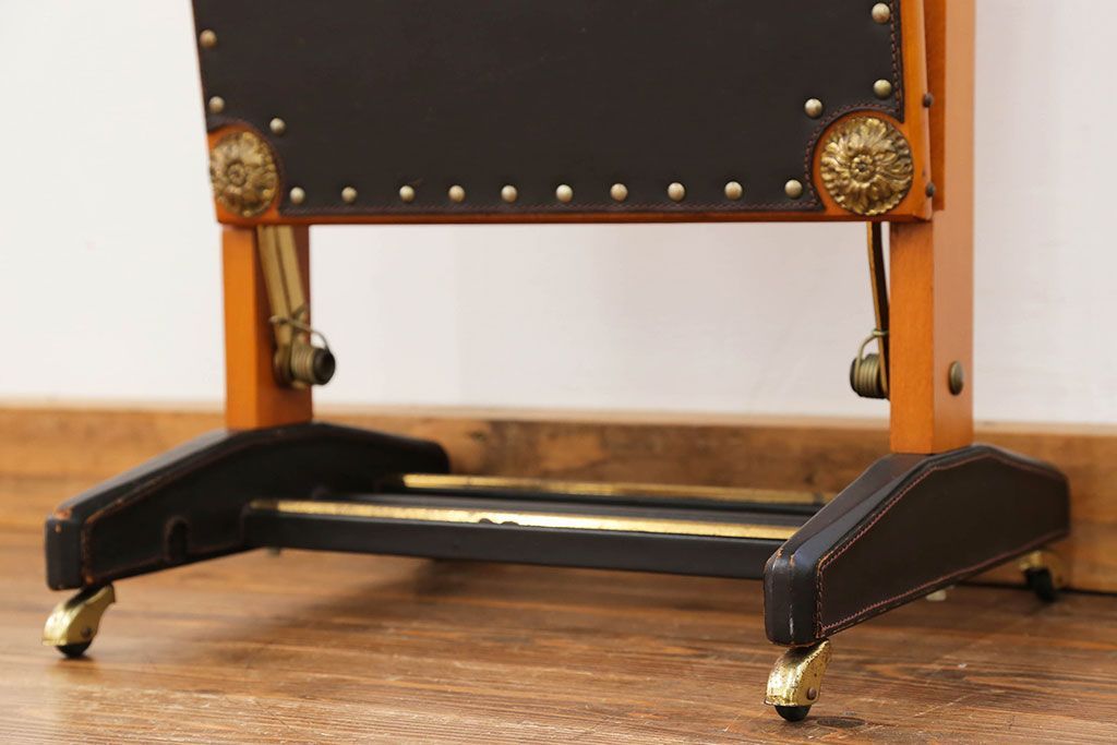 アンティーク雑貨　ジャンク品 イタリア製 豪華な作りのパンツプレスハンガー(ズボンプレッサー)