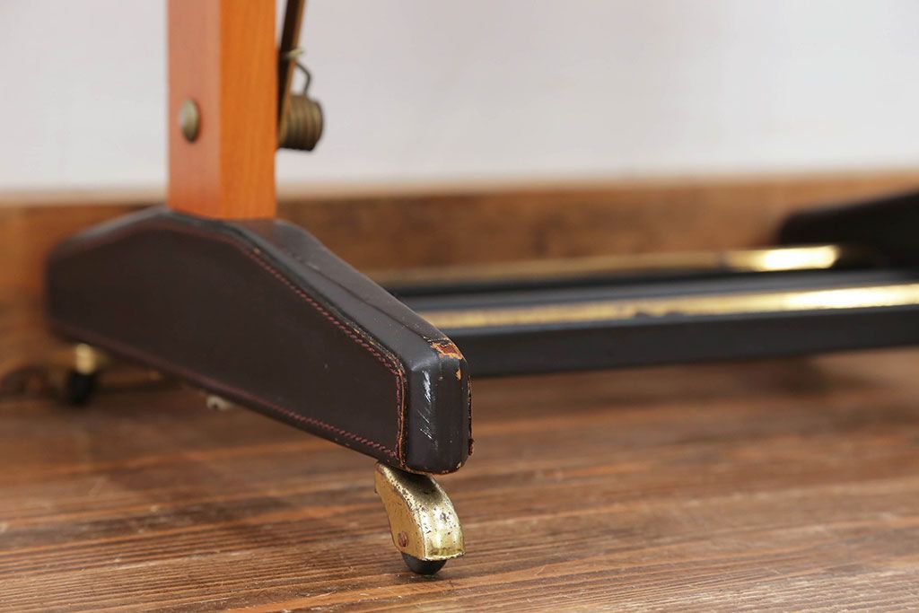 アンティーク雑貨　ジャンク品 イタリア製 豪華な作りのパンツプレスハンガー(ズボンプレッサー)