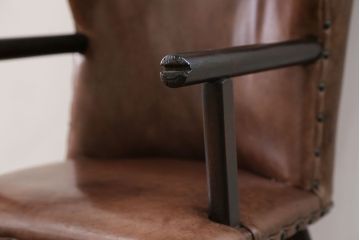 アンティーク家具　イギリスアンティーク 本革仕上げの上質な2WAYベビーチェア(キッズチェア)