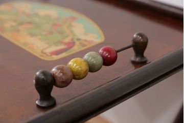 アンティーク家具　イギリスアンティーク 本革仕上げの上質な2WAYベビーチェア(キッズチェア)