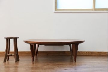 中古 アクタス取扱い 日進木工FK1 リビングテーブル 定価144900円 (炬燵、コタツ)