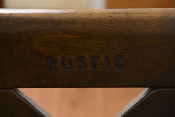中古 カリモク製 ルスティック(RUSTIC) コーナーベンチチェア