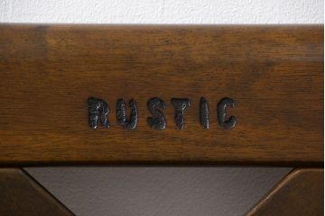 中古 カリモク製 ルスティック(RUSTIC) コーナーベンチチェア