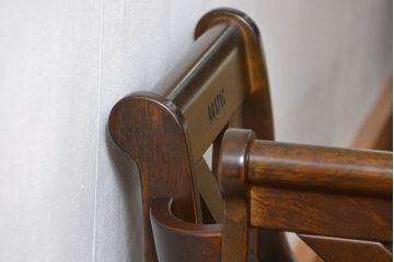 中古 カリモク製 ルスティック(RUSTIC) コーナーベンチチェア