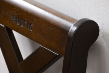 中古 カリモク製 ルスティック(RUSTIC) コーナーベンチチェア
