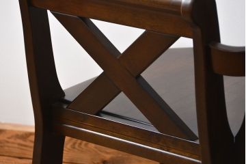 中古 カリモク製 ルスティック(RUSTIC) コーナーベンチチェア