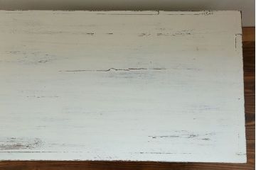 アンティーク家具　アンティークペイント 上開戸の引き出し付き収納棚(ローボード)