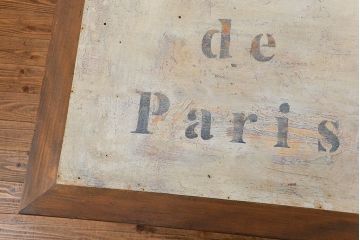 アンティーク家具　フランスアンティーク　古いペイントの引き出し付きテーブル(机、在宅ワーク、在宅用デスク)