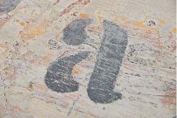 アンティーク家具　フランスアンティーク　古いペイントの引き出し付きテーブル(机、在宅ワーク、在宅用デスク)