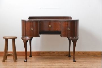 アンティーク家具　イギリスアンティーク オーク材のキドニーサイドキャビネット(ドレッシングチェスト)