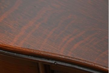 アンティーク家具　イギリスアンティーク オーク材のキドニーサイドキャビネット(ドレッシングチェスト)