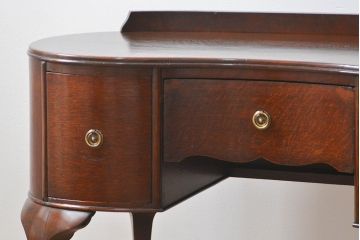 アンティーク家具　イギリスアンティーク オーク材のキドニーサイドキャビネット(ドレッシングチェスト)
