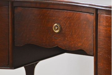 アンティーク家具　イギリスアンティーク オーク材のキドニーサイドキャビネット(ドレッシングチェスト)