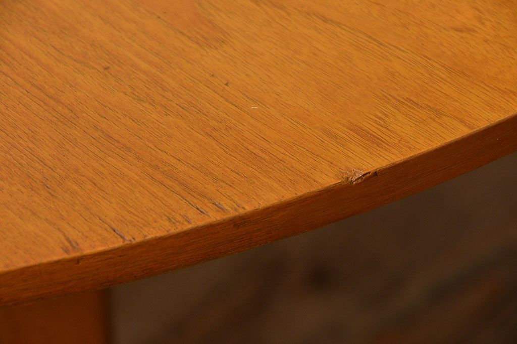 ヴィンテージ家具　北欧ビンテージ　丸型エクステンションテーブル