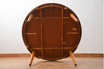 ヴィンテージ家具　北欧ビンテージ　丸型エクステンションテーブル
