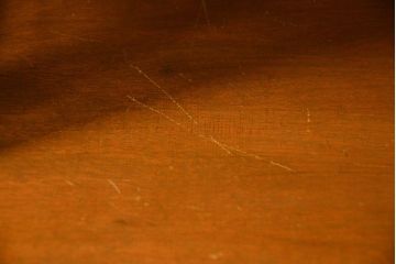 レトロ家具　昭和レトロ モールガラス入りのミッドセンチュリー食器棚(カップボード、収納棚)