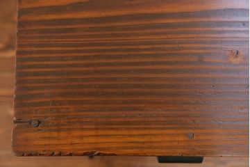 アンティーク家具　アンティーク モールガラス入り!小振りなサイドテーブル(3)(収納棚)