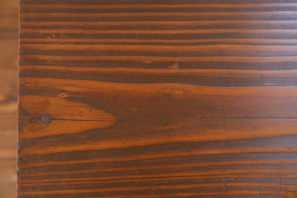 アンティーク家具　アンティーク モールガラス入り!小振りなサイドテーブル(3)(収納棚)