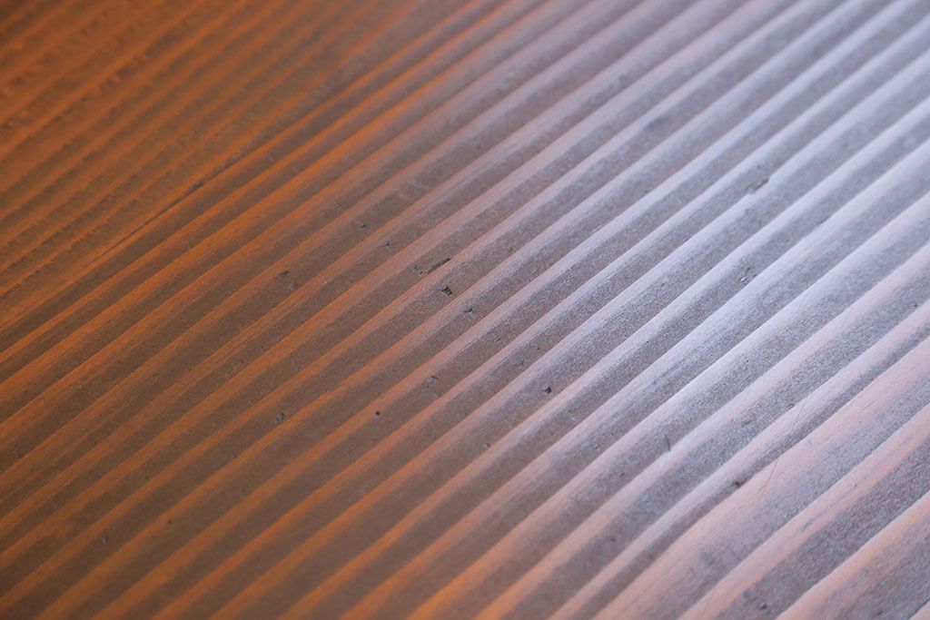 アンティーク家具　アンティーク モールガラス入り!小振りなサイドテーブル(3)(収納棚)