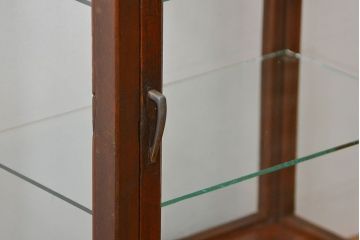 アンティーク家具　アンティーク 小振りな縦型ガラスケース(ショーケース)　