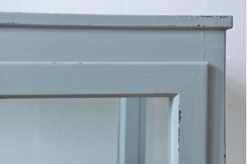 アンティーク家具　アンティークペイント 六面ガラスケビント(ガラスケース、ショーケース)