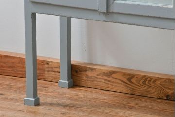 アンティーク家具　アンティークペイント 六面ガラスケビント(ガラスケース、ショーケース)