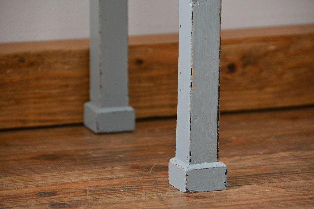 アンティーク家具　アンティークペイント 六面ガラスケビント(ガラスケース、ショーケース)