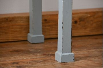 アンティーク家具　アンティークペイント 六面ガラスケビント(ガラスケース、ショーケース)