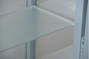 アンティーク家具　アンティークペイント 六面ガラスケビント(ガラスケース、ショーケース)