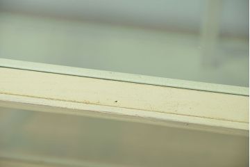 アンティーク家具　アンティークペイント!シンプルなガラスケース(ショーケース)